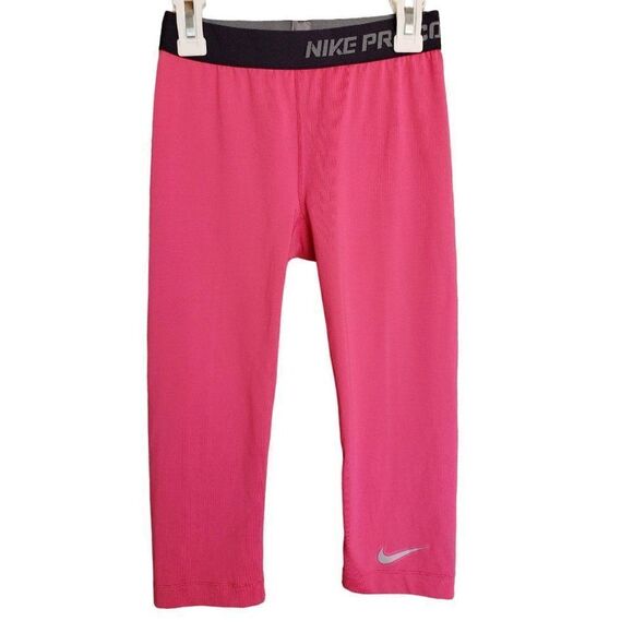 Nike Girl's Tights Nike Pro Pink Training Compression Pants Large NWOT - Picture 2 of 6